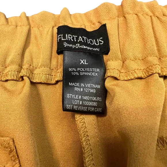 Flirtatious Marigold Yellow Ruffled Office Pants XL - Picture 3 of 5